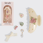 KitschPop™️ Curved Claw Clip 7pc Set Vintage - Pearlized Cream