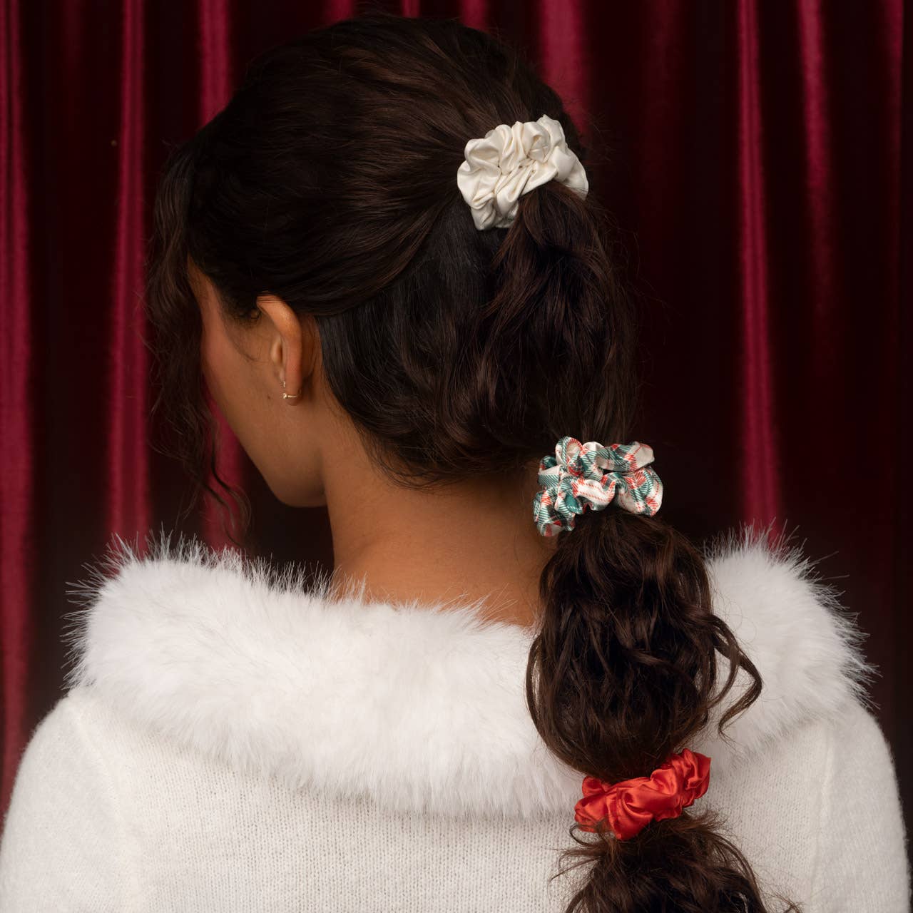 Kitsch Holiday Ruched Satin Scrunchies 7pc Set