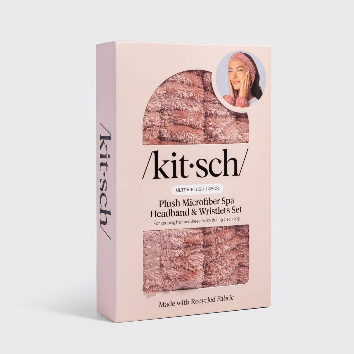 Kitsch Spa Headband and Wristlets 3pc Set - Terracotta