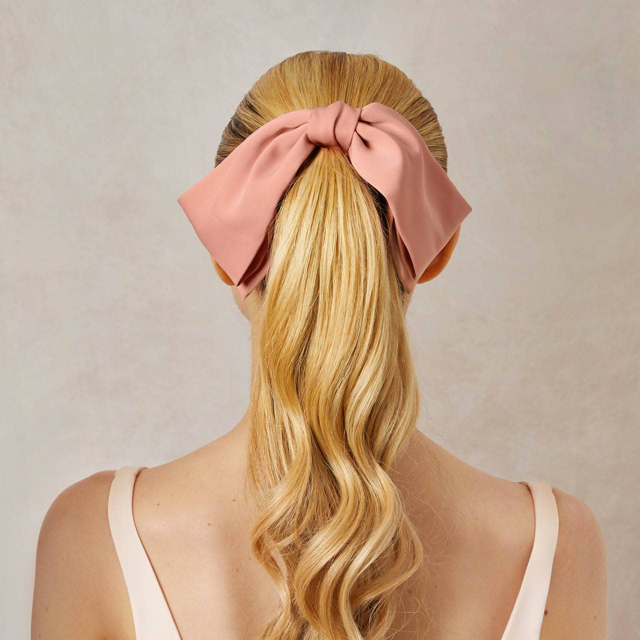 Kitsch Recycled Fabric Bow Hair Clip - Rosewood
