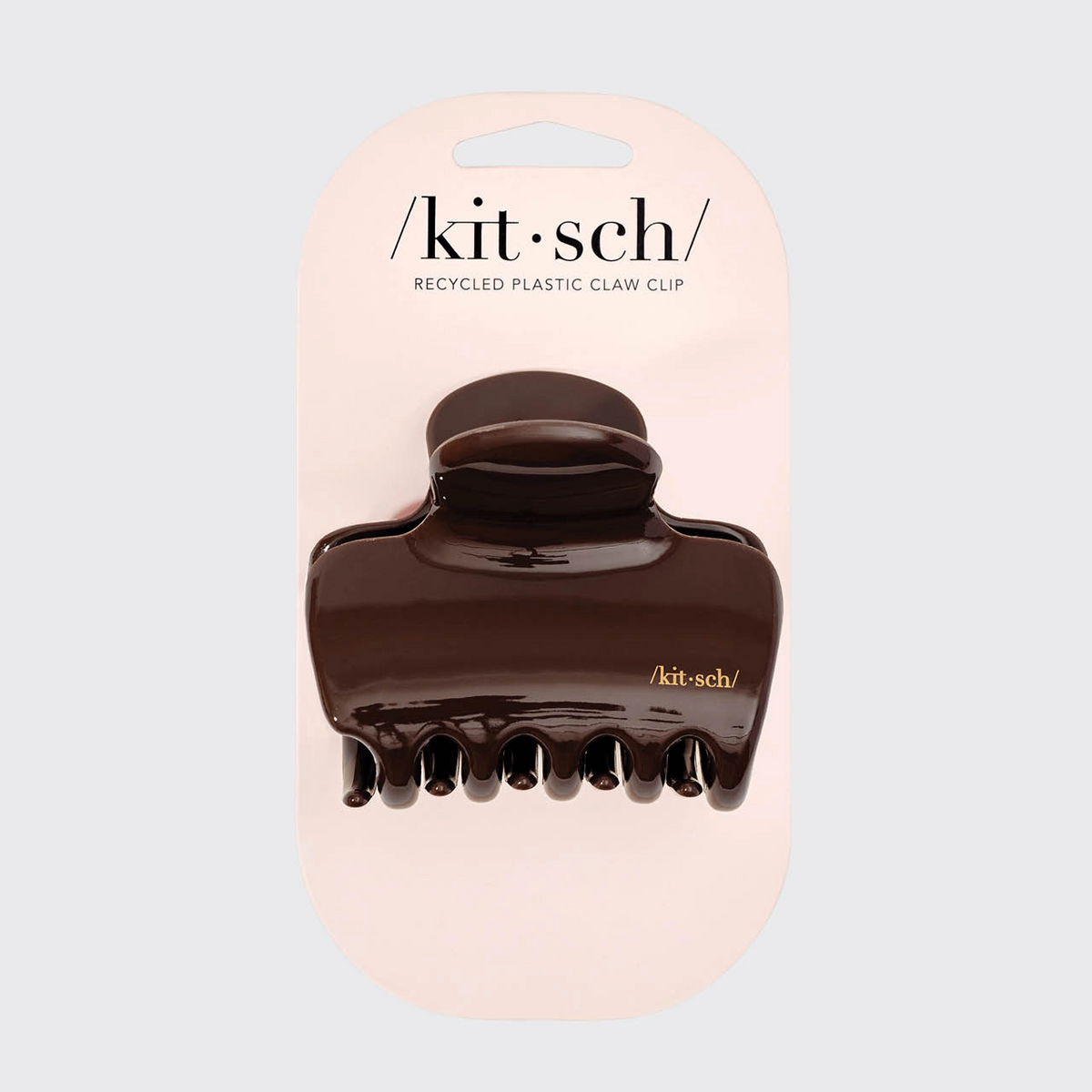 Kitsch Recycled Plastic Puffy Claw Clip - Chocolate
