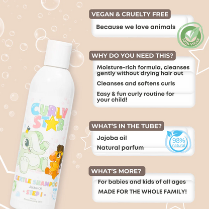 Pretty Curly Girl Curly Star Gentle Shampoo 250ml - Fragrance Free