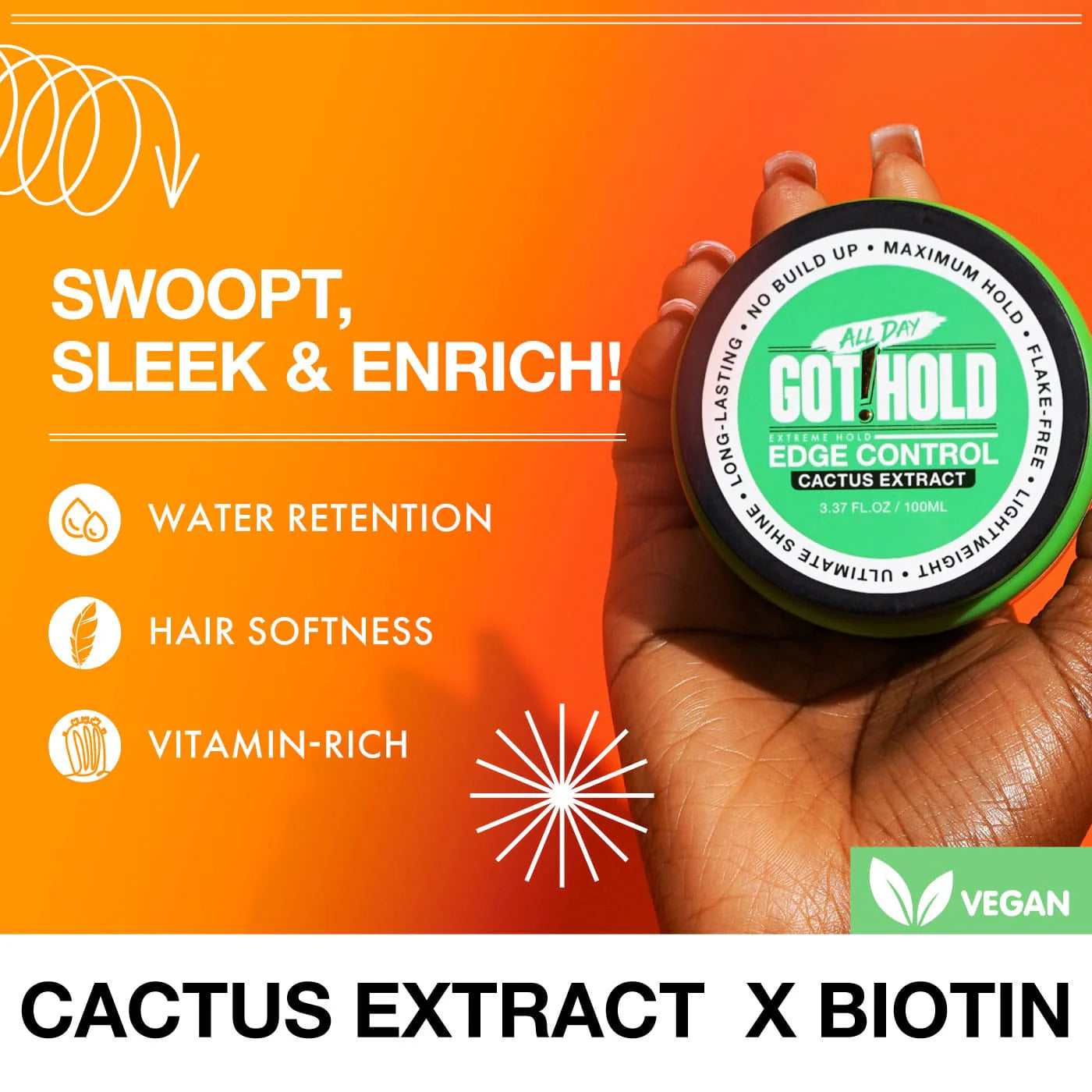 All Day Got Hold Extreme Hold Edge Control - Cactus Extract