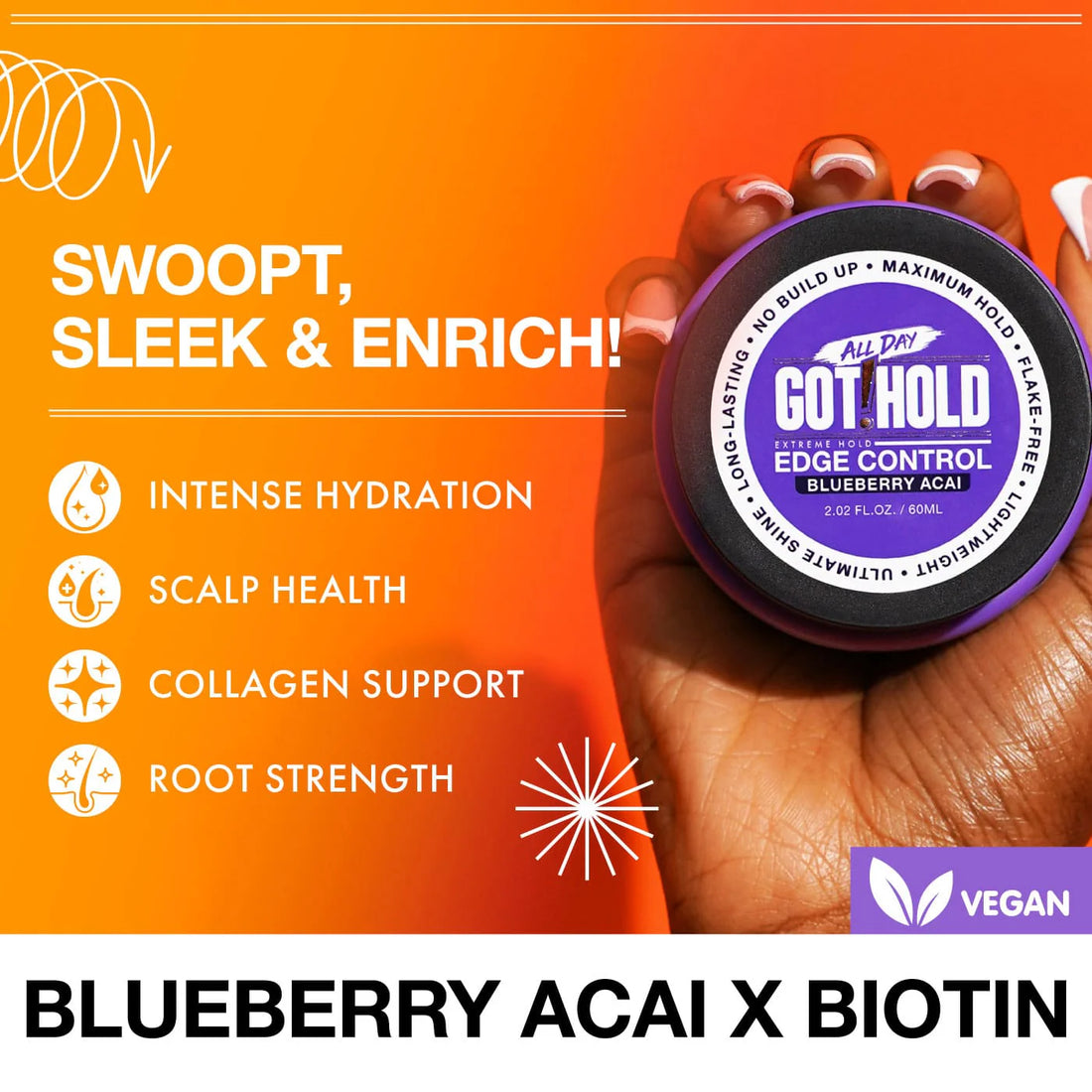 All Day Got Hold Extreme Hold Edge Control - Blueberry Acai