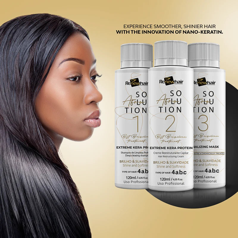 Renewhair Professional Afro Solution Best Brazilian Treatment (3x120ml)