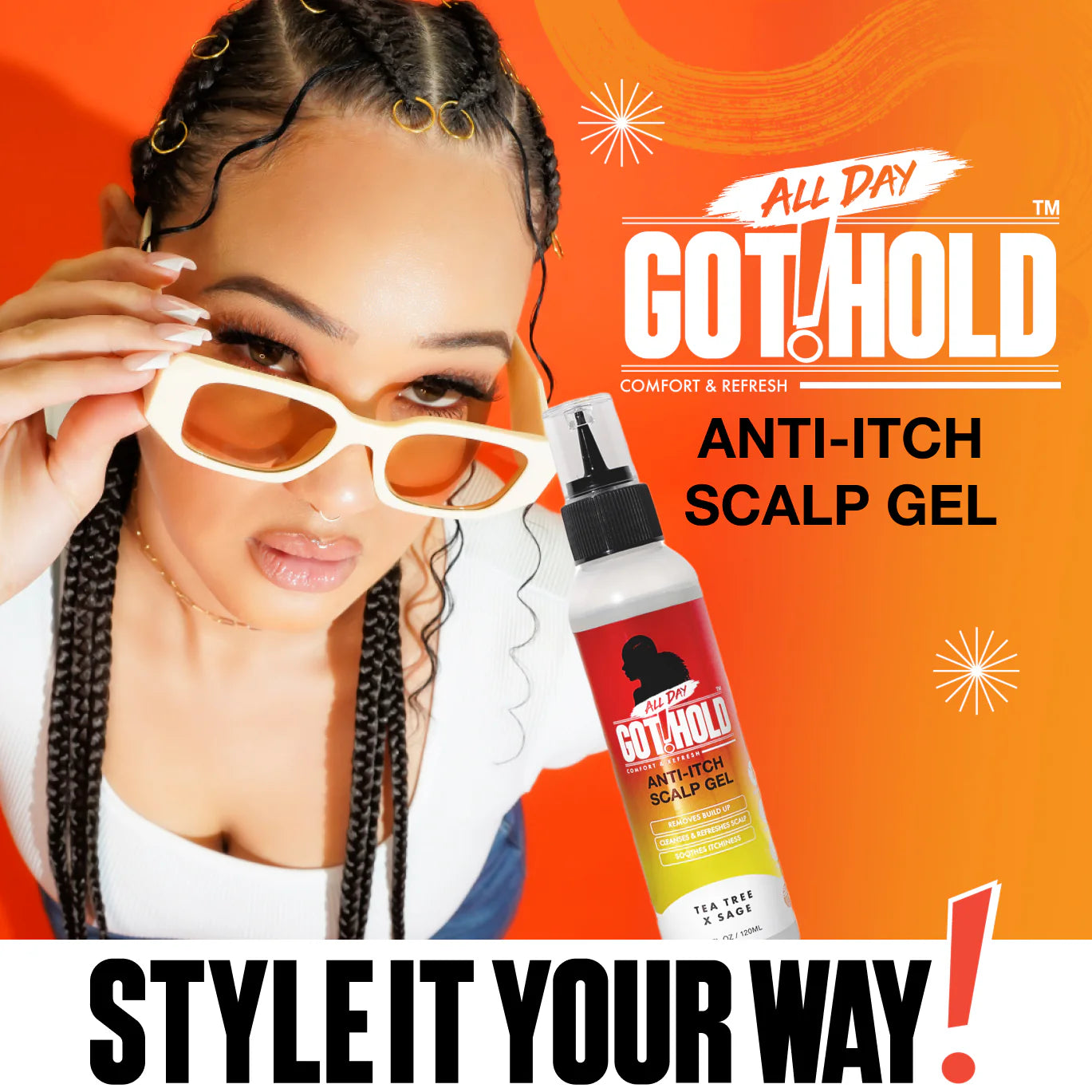 All Day Hold Comfort & Refresh Anti-Itch Scalp Gel 120ml