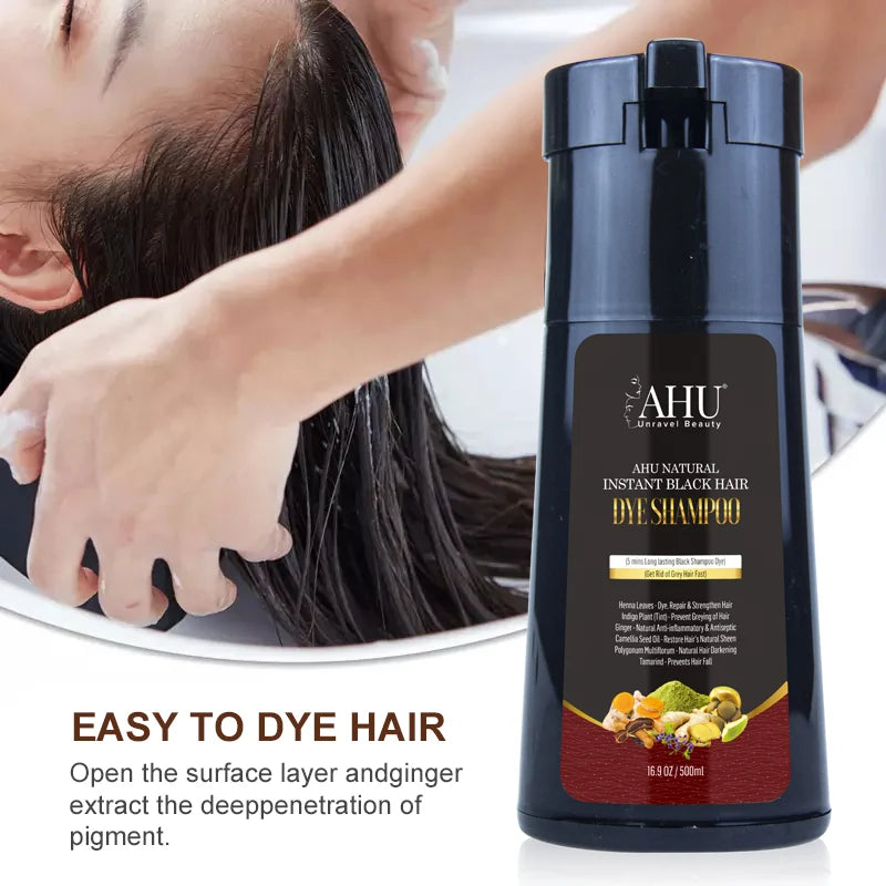 AHU Natural Instant Dye Shampoo 500ml