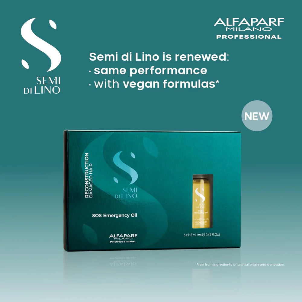Alfaparf Milano Semi Di Lino Reconstruction SOS Emergency Oil (6x13ml)