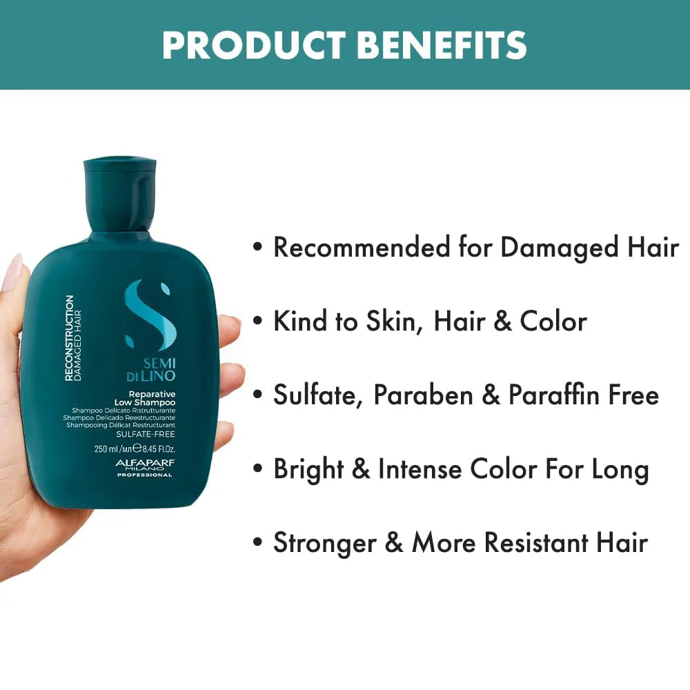 Alfaparf Milano Semi Di Lino Reconstruction Reparative Low Shampoo