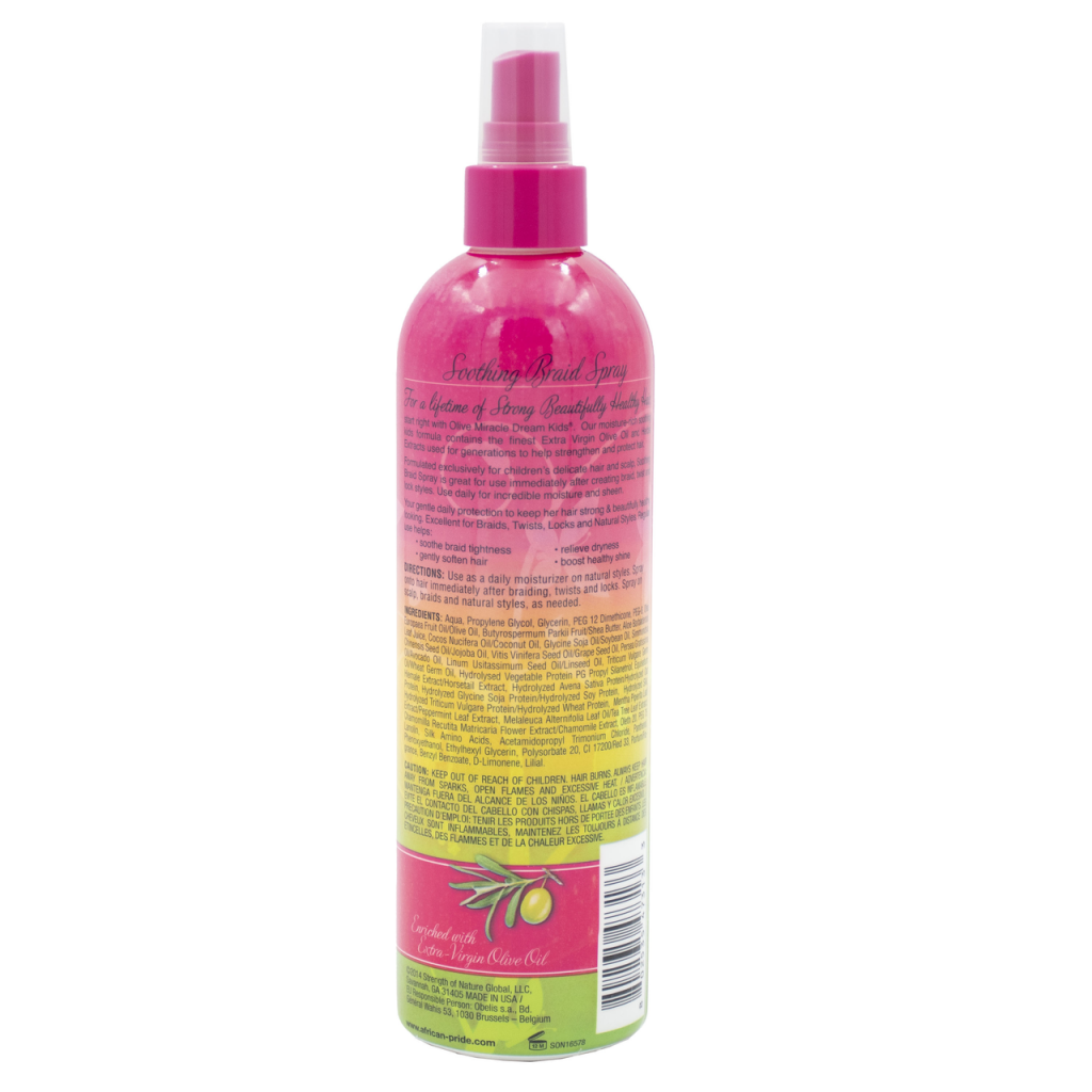 African Pride Dream Kids Olive MiracleSoothing Moisturising Braid Spray 12oz