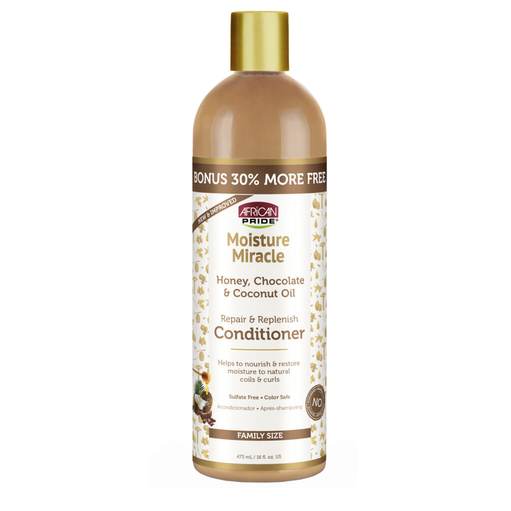 African Pride Moisture Miracle Honey, Chocolate & Coconut Oil Conditioner 16oz