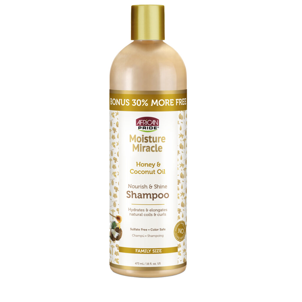 African Pride Moisture Miracle Honey &amp; Coconut Oil Shampoo 16oz