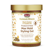 African Pride Moisture Miracle Black Castor & Jojoba Oil Max Hold Styling Gel 18oz