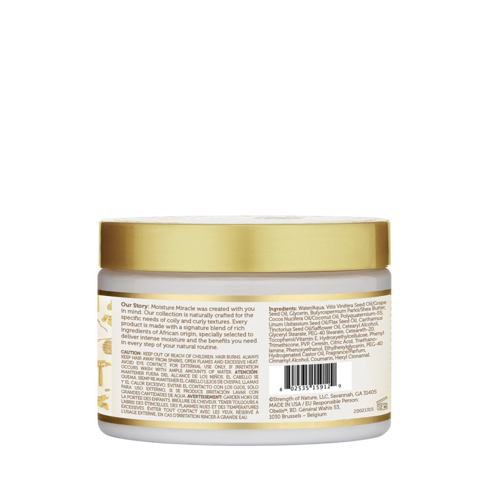 African Pride Moisture Miracle Shea Butter & Flaxseed Oil Curling Cream 12oz