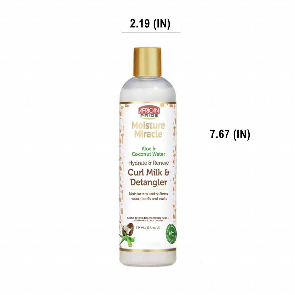 African Pride Moisture Miracle Aloe & Coconut Water Curl Milk & Detangler 12oz