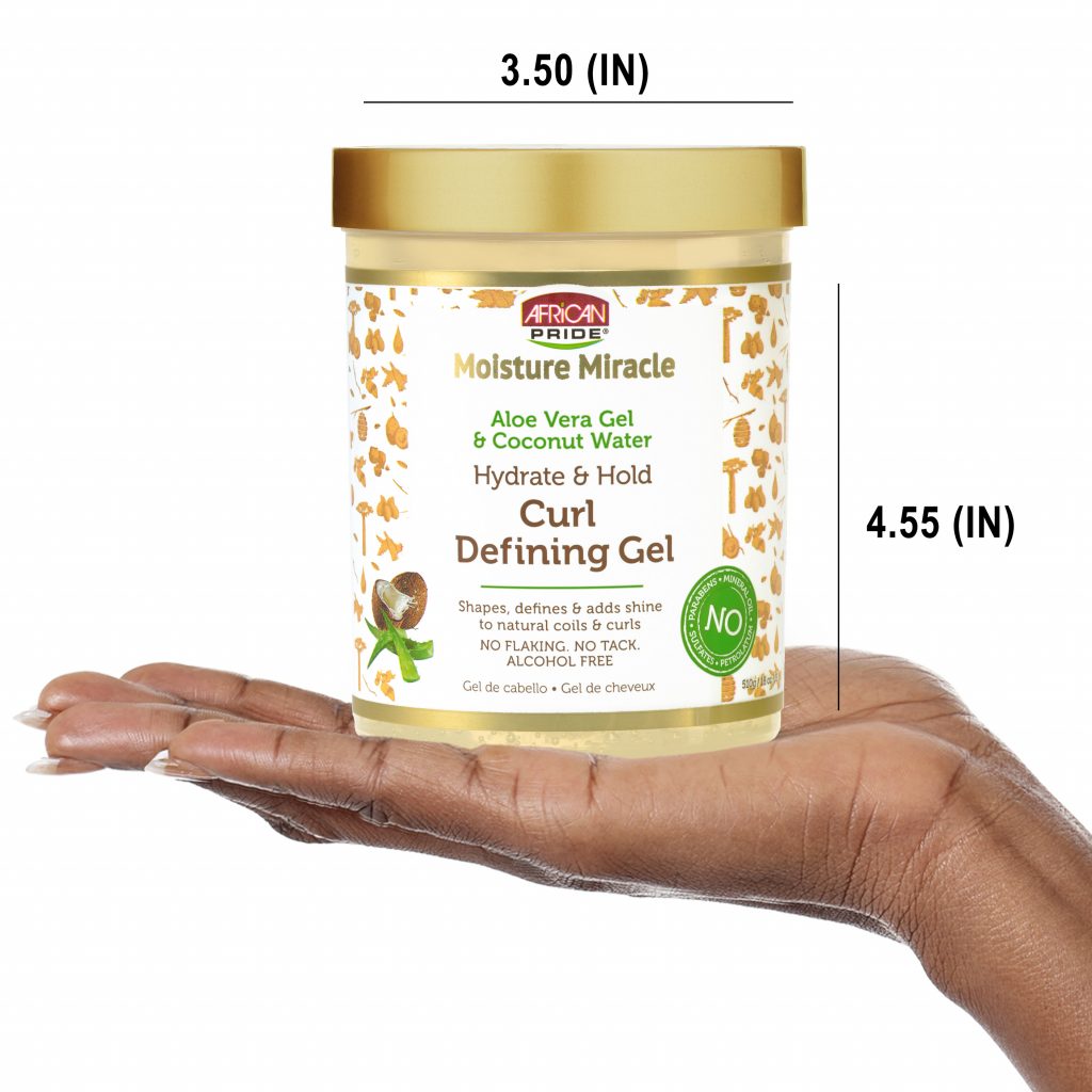 African Pride Moisture Miracle Aloe & Coconut Water Curl Defining Gel 18oz