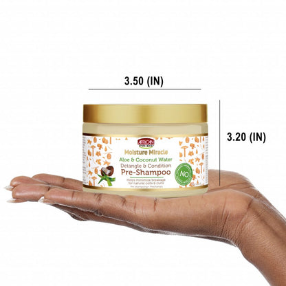 African Pride Moisture Miracle Aloe &amp; Coconut Water Pre-Shampoo 12oz