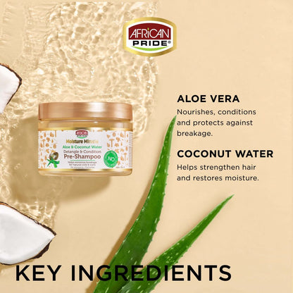 African Pride Moisture Miracle Aloe &amp; Coconut Water Pre-Shampoo 12oz