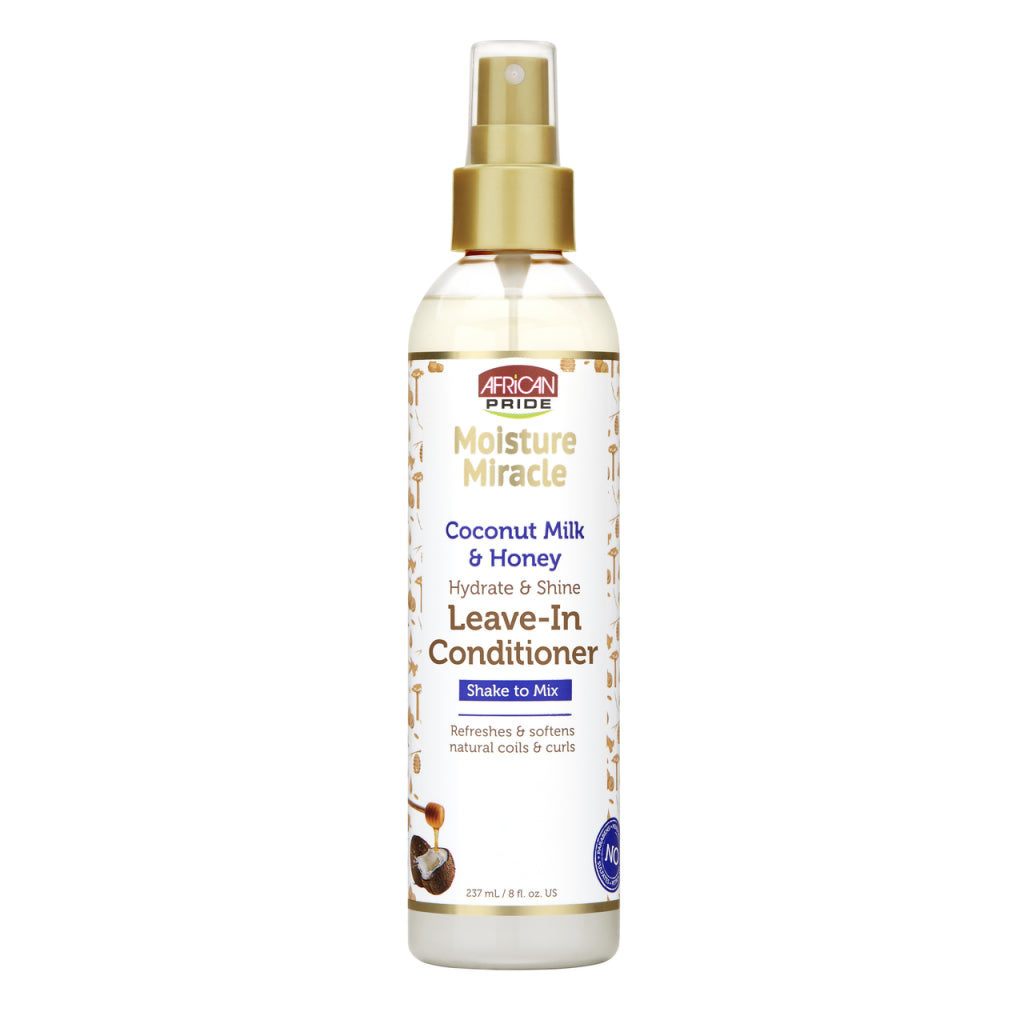 African Pride Moisture Miracle Coconut Milk & Honey Leave-In Conditioner 8oz