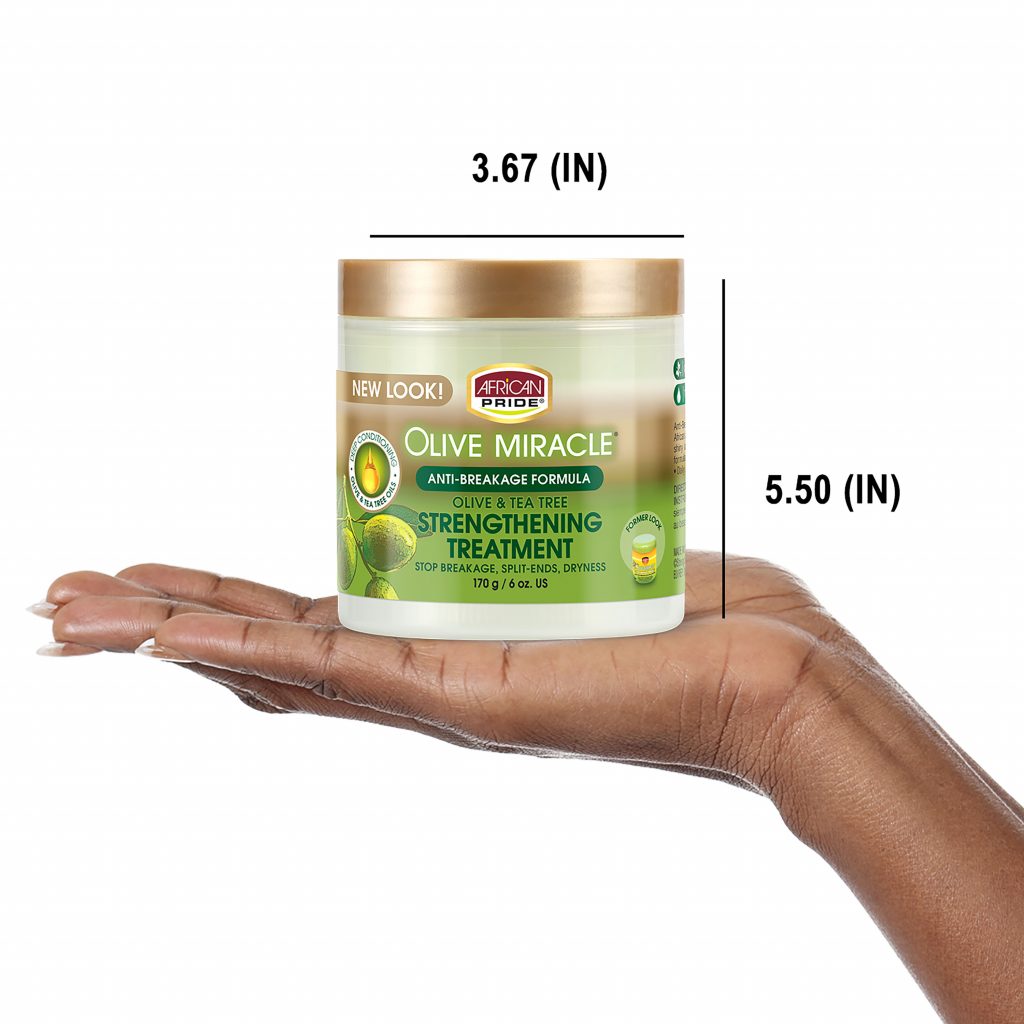 African Pride Olive Miracle Olive &amp; Tea Tree Strengthening Treatment 6oz
