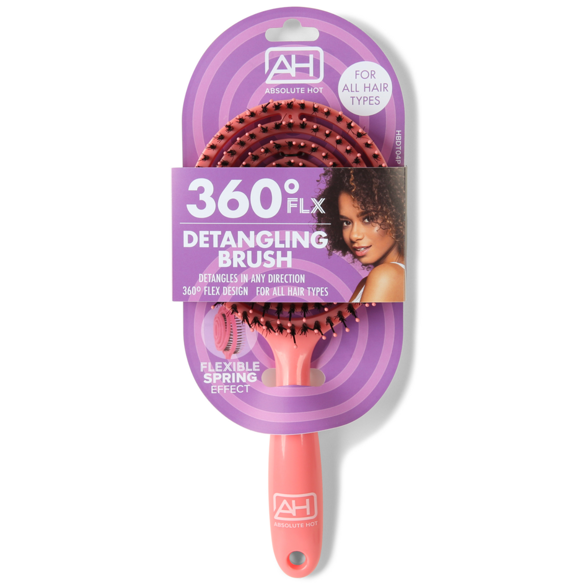 Absolute Hot 360° FLX Boar Bristle Detangling Brush
