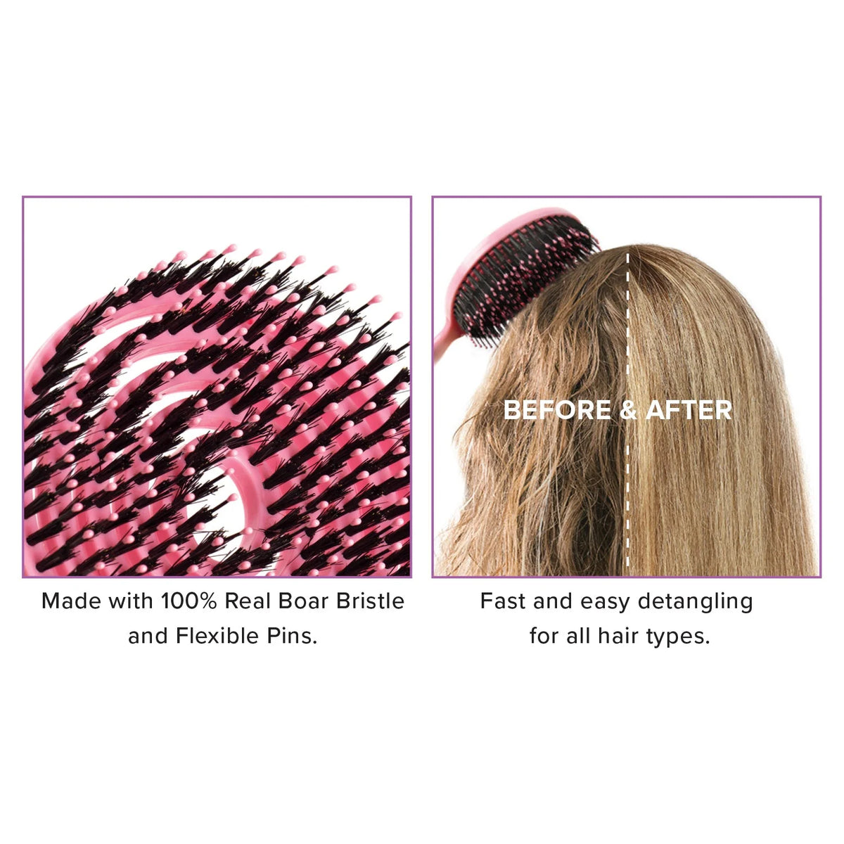 Absolute Hot 360° FLX Boar Bristle Detangling Brush