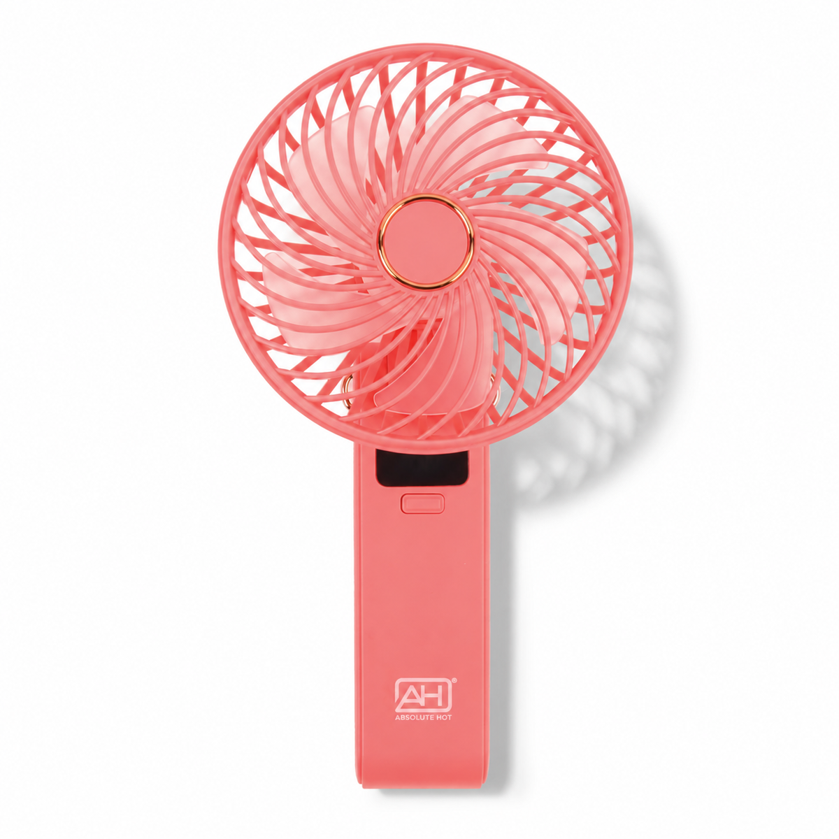 Absolute Hot LED Foldable Beauty Fan Neon Coral