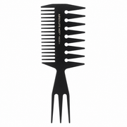 Absolute Hot Professional Carbon Comb 3 in 1 Comb 8in heat resistant carbon comb available at Kiyo Beauty