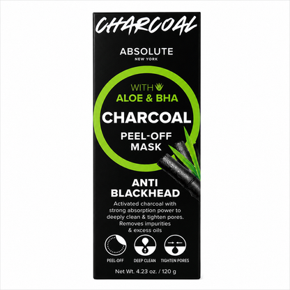 Absolute New York Charcoal Peel Off Mask With AHA &amp; BHA 120g boxed