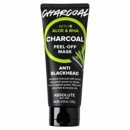 Absolute New York Charcoal Peel Off Mask With AHA &amp; BHA 120g open
