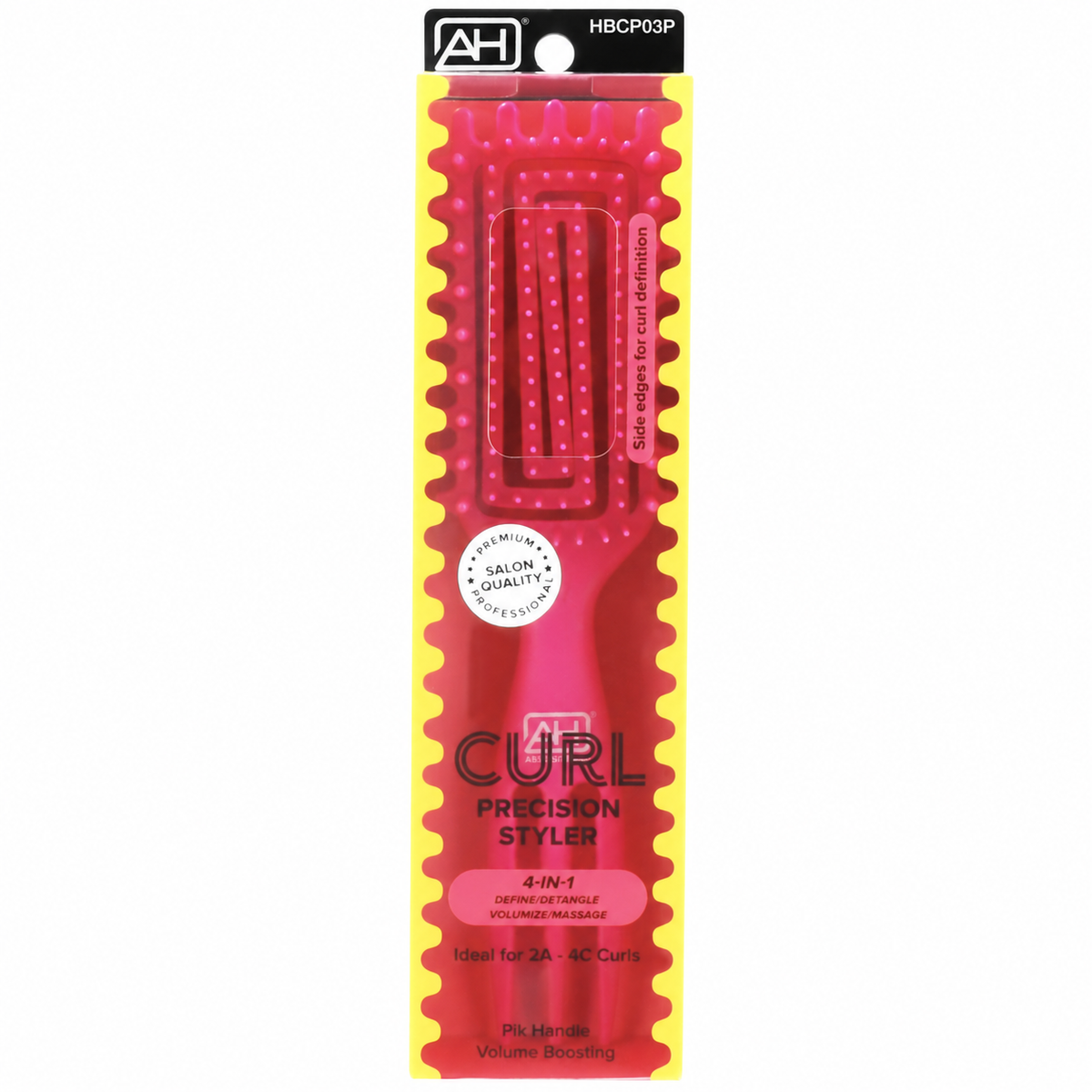 Absolute New York Curl Precision Styler Pik Handle Volume Boosting Brush Pink