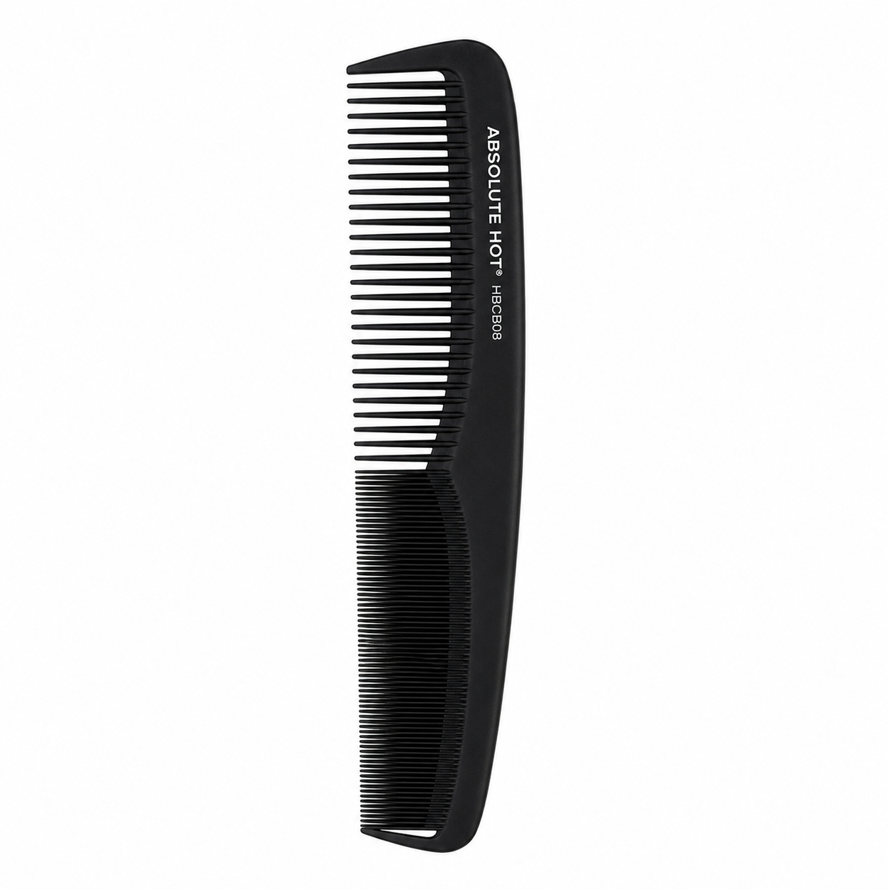 Absolute New York Professional Carbon Comb Extra Fine and Fine Tooth 7.5in heat resistant carbon comb available at Kiyo Beauty