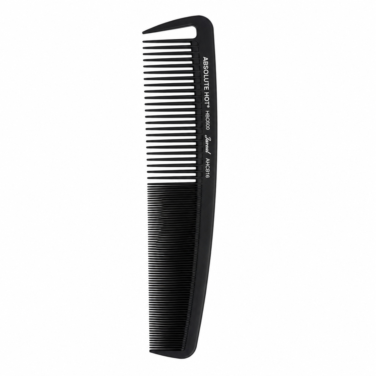 Absolute New York Professional Carbon Comb Extra Fine and Wide Tooth 8.5in heat resistant carbon comb available at Kiyo Beauty
