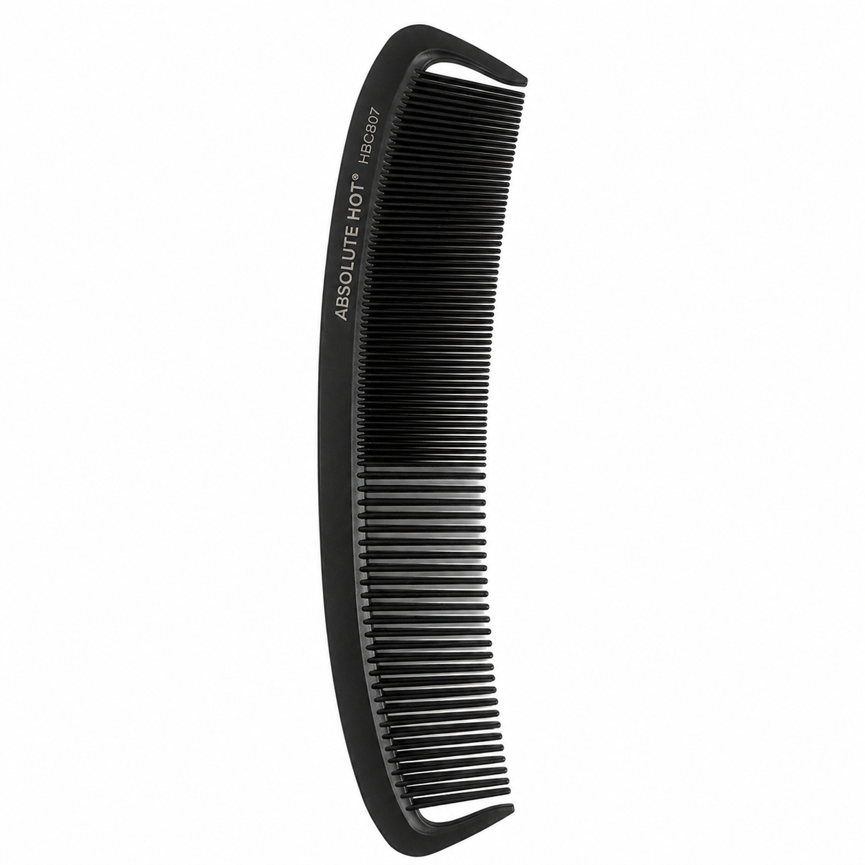 Absolute New York Professional Carbon Comb Large Curved 7.5in heat resistant carbon comb available at Kiyo Beauty