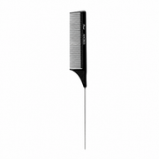 Absolute New York Professional Carbon Comb Metal Tail Fine Tooth heat resistant carbon comb available at Kiyo Beauty
