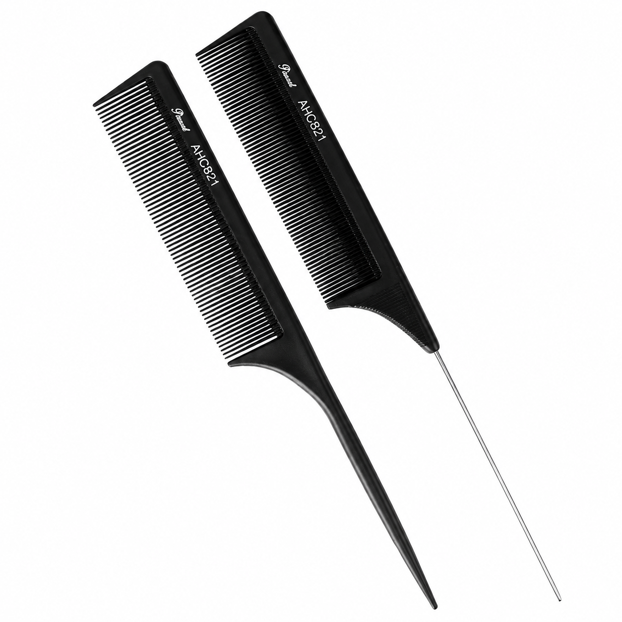 Absolute New York Professional Carbon Comb Set Pinccat Carbon Comb 21 two piece heat resistant carbon comb set available at Kiyo Beauty