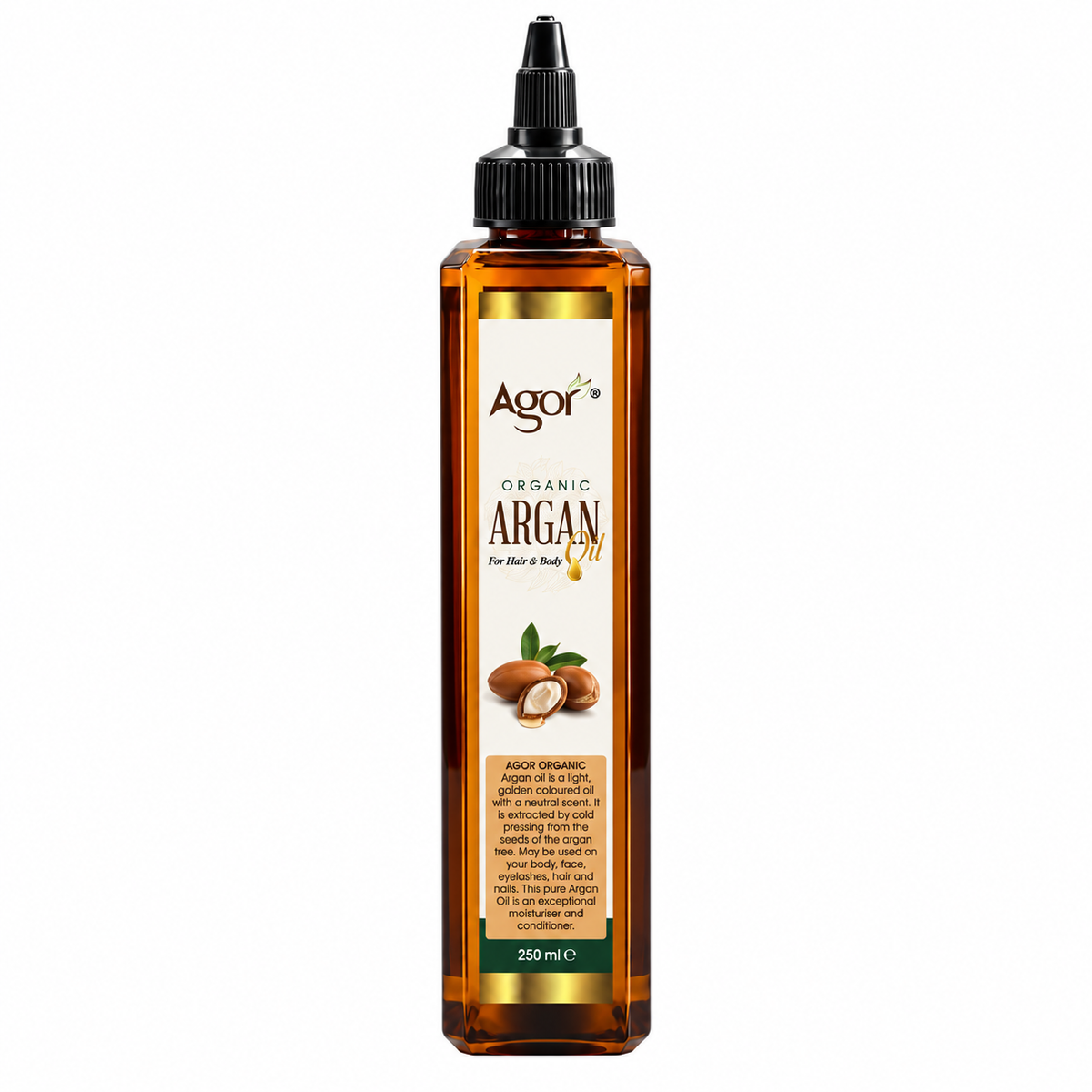 Agor Organic Argan Oil For Hair & Body 250ml