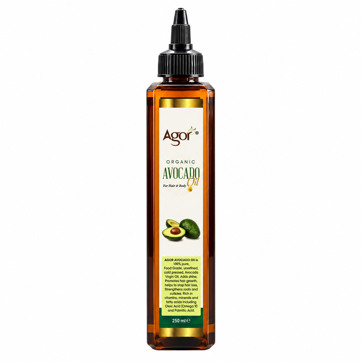 Agor Organic Avocado Oil For Hair & Body 250ml