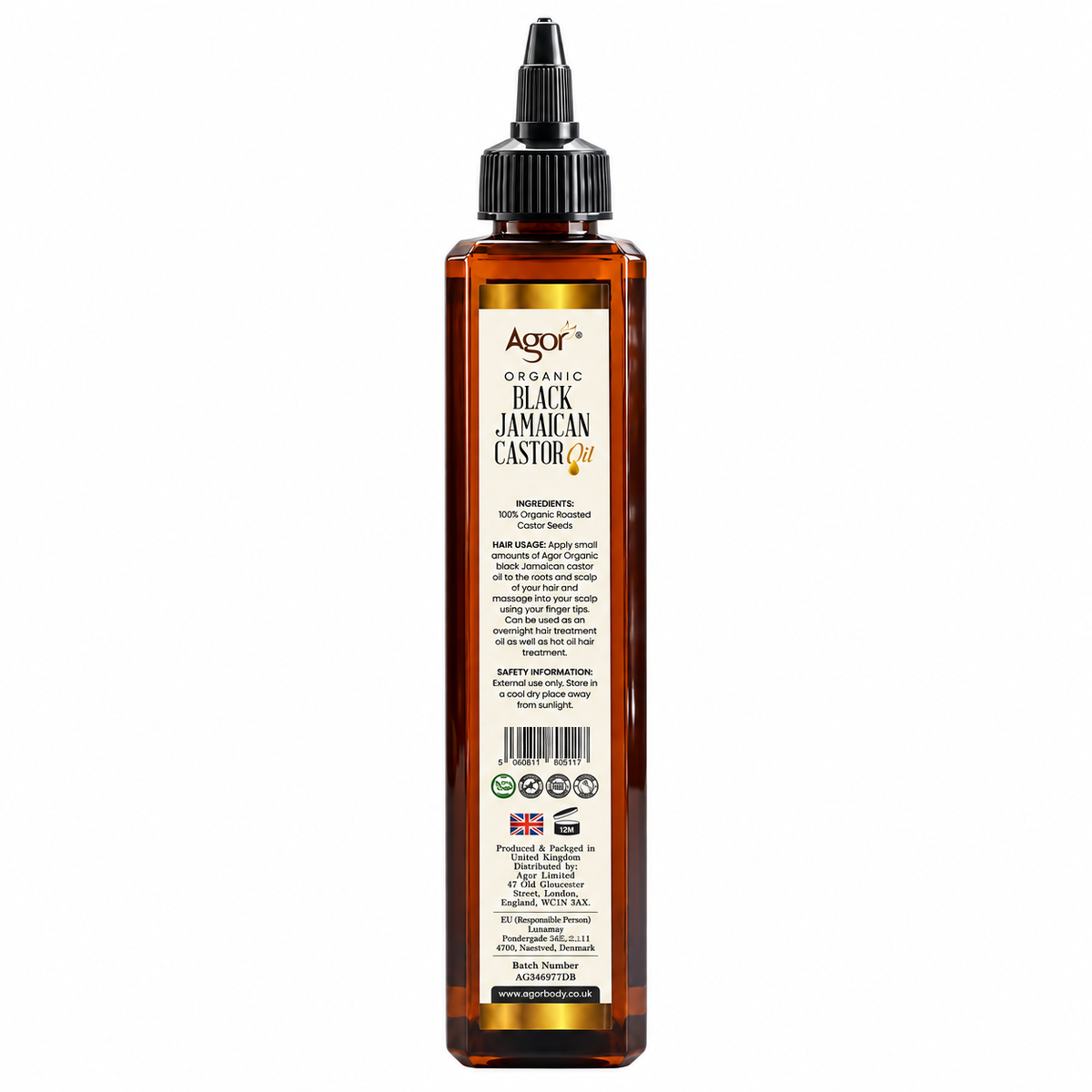 Agor Organic Black Jamaican Castor Oil 250ml