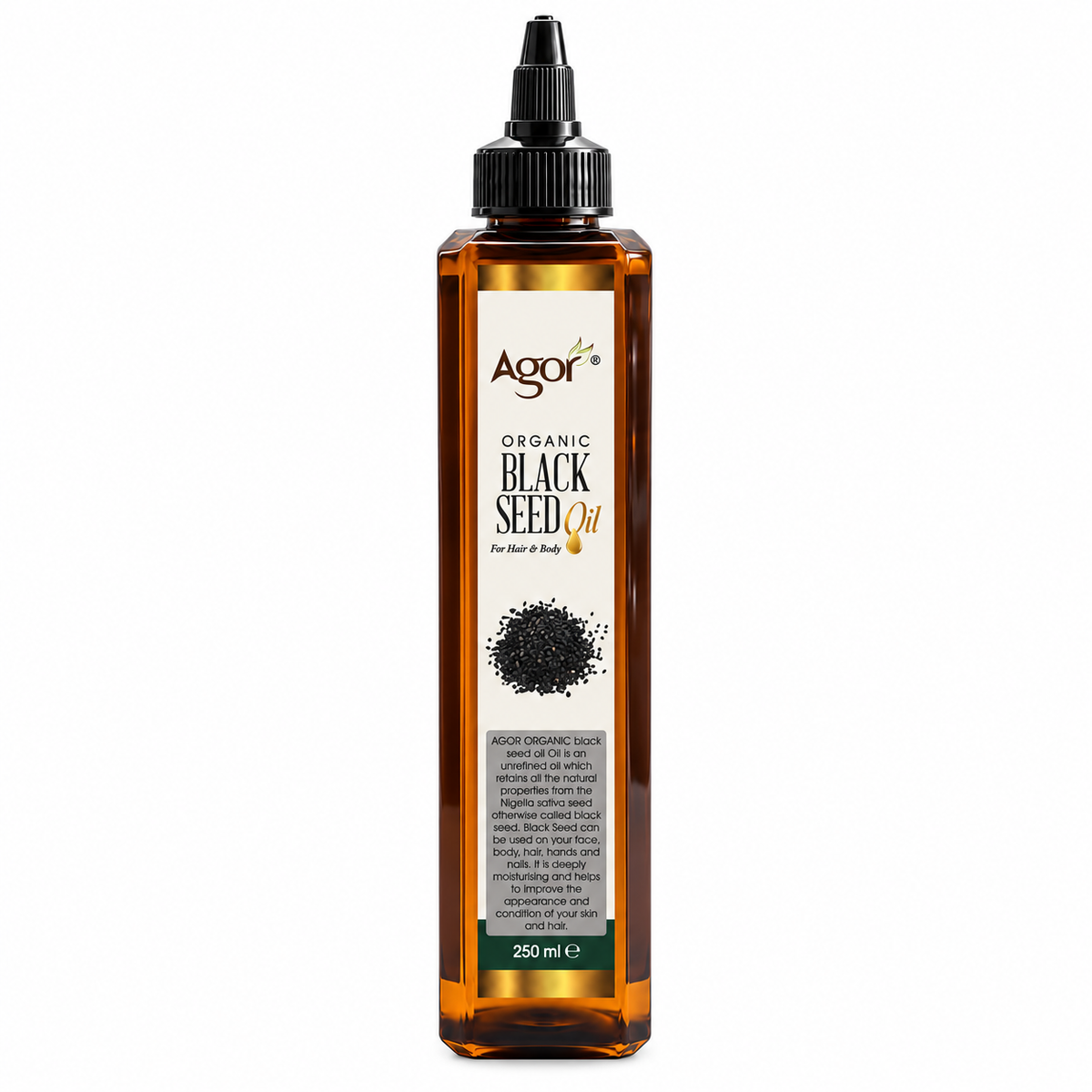 Agor Organic Blackseed Oil For Hair & Body 250ml