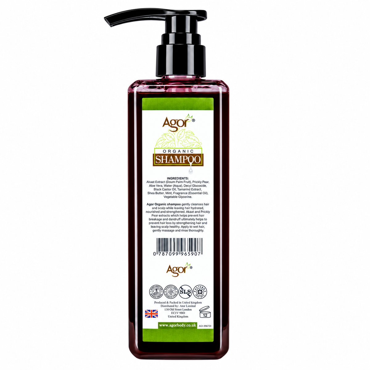 Agor Organic Shampoo 500ml