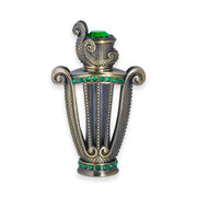 Al Haramain Solitaire Musk Concentrated Perfume Oil 12ml in an ornate antique-gold bottle decorated with green gemstones