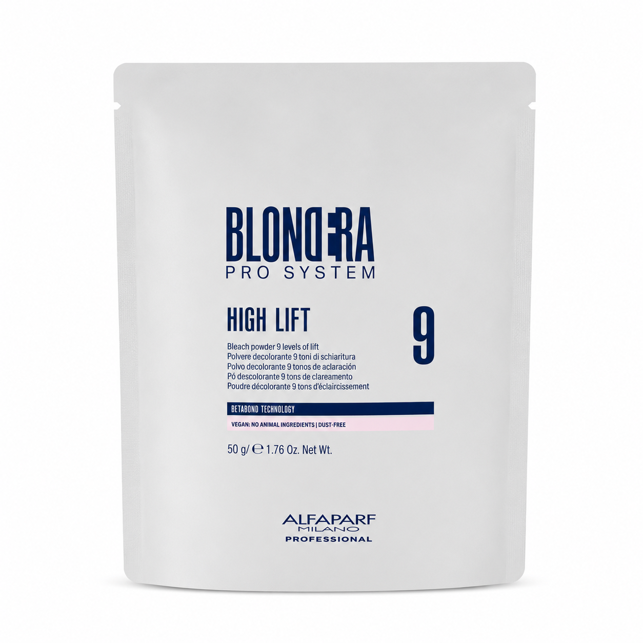 Alfaparf Milano Blonda Pro System High Lift 9 Bleach Powder 50g professional dust-free hair lightener with up to 9 levels of lift