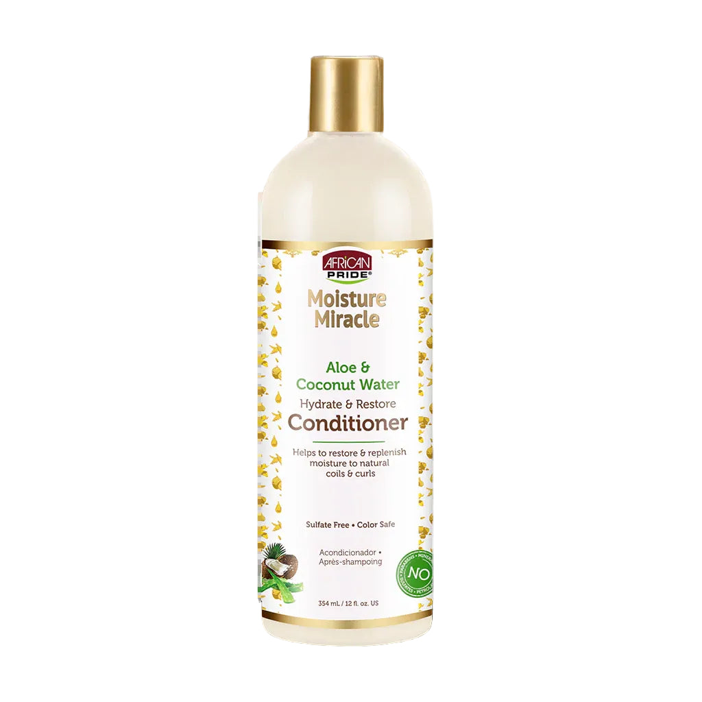 African Pride Moisture Miracle Aloe &amp; Coconut Water Conditioner 12oz