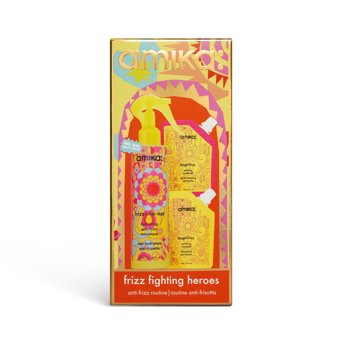 Amika Frizz Fighting Heros Anti-Frizz Routine Set - 3pc