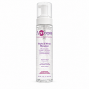 ApHogee Style & Wrap Mousse 8.5oz / 251ml in a clear pump bottle with a white foaming dispenser, displayed on a clean white background. Lightweight styling mousse for wrap sets, thermal styling and wet sets that provides heat protection, non-sticky hold and enhanced shine.
