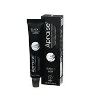Apraise Professional Lash and Brow Tint Black 1, 20ml vegan eyebrow and eyelash tint tube with matching retail box for rich, long-lasting black lash and brow colour.