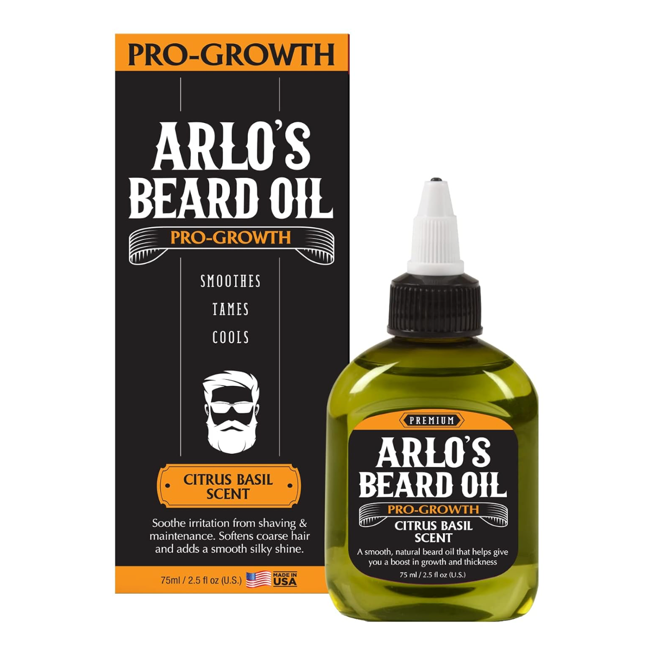Arlo's Beard Oil - Pro-Growth Citrus Basil Scent 2.5oz