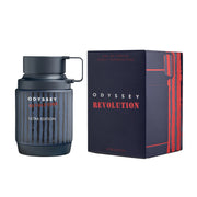 Armaf Odyssey Revolution Eau De Parfum 100ml box and bottle on a white background