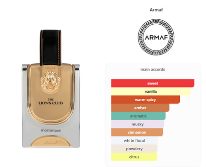 Armaf The Lions Club Monarque Eau De Parfum 100ml